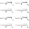 8PCS Vertical Blind Valance Clips & Dust Cover Brackets, Fits 1-1/2" & 1-9/16" Headrail, White Plastic Retainer Clips Replacement Parts
