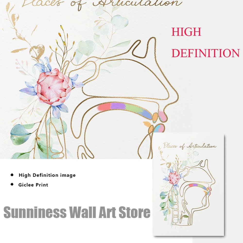 Speech Language Therapy Pathologist Wall Art Canvas Painting SLP Graduation Speech Therapist Poster Print Picture Doctor Office