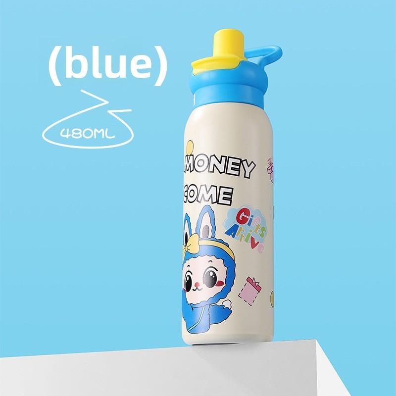 Детская чашка с термоизоляцией, соломинкой и петлей для переноски, для активного отдыха и подарков