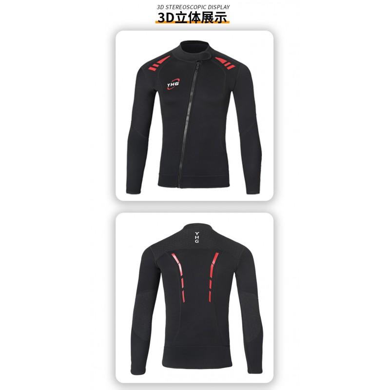 3mm Neoprene Wetsuit Separates Men Women Long Sleeve Top Short Pants Snorkeling Surfing Swimming Diving In