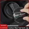 Car Carbon Fibrer Fuel Tank Cap Protection Cover Sticker Interior Accessorie For Alfa Romeo 4C 159 166 Giulia Giulietta 156 GT
