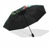 Tropical Flamingo Patterned Fabric for Home DecorUmbrella with Cute Design,Portable 3-Fold Compact Umbrella for Men&Women,Valentine's Day Mo