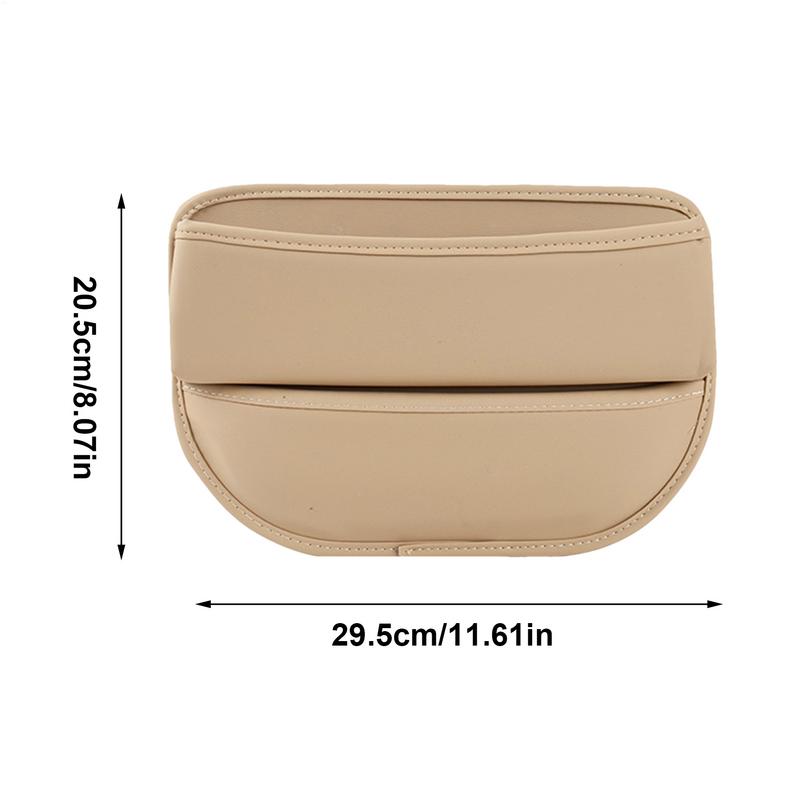 Заполнитель щели между сиденьем и консолью, Бокс для хранения сбоку, Кожаный органайзер для переднего сиденья автомобиля, Заполнитель щели, Бокс для хранения внутри автомобиля