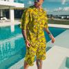 Summer Beach Men's Tshirt Set 3D Print Duck Panda Men Woman Round Neck T-Shirt Shorts Two Piece Set Casual Man Suits Clothing