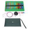 26PCS 10CM Circular Knitting Needles 3.0-10.MM Aluminum Interchangeable Needle and Cable Set for