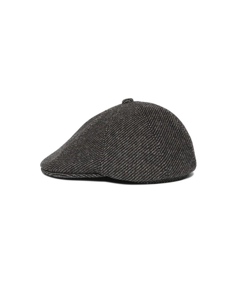 Кепка-восьмиклинка NOTIG из шерсти, коричневая_Olf1Accp103W1