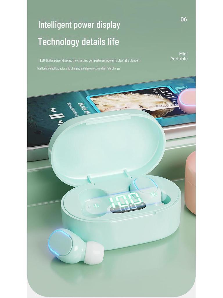 Спортивная Bluetooth-гарнитура E7S: TWS, низкое энергопотребление, сверхдолгая работа от аккумулятора, шумоподавление, цифровой дисплей