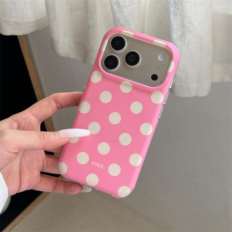 Магнитный чехол-подставка для iPhone с рисунком животных в горошек для Apple 17/16 Pro Max/15/14 - Девичий дизайн