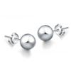 Silver-plated Earrings S925 Silver Earrings Korean Style Fashionable and Exquisite 8MM Buddha Beads Earrings