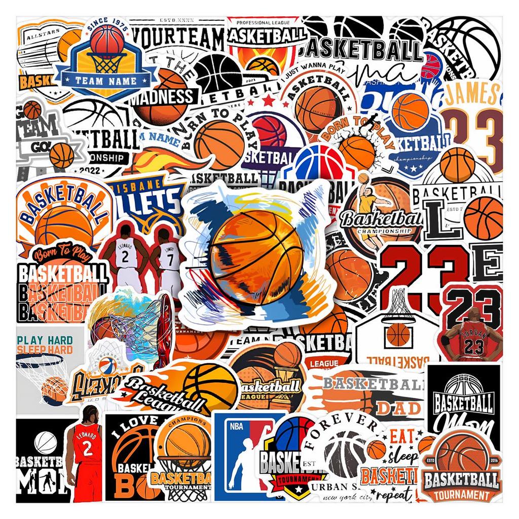 50 шт. Наклейки NBA по баскетболу: Культурные, Креативные, Персонализированные и Водонепроницаемые для Дневников, Чехлов для Телефонов и Багажа