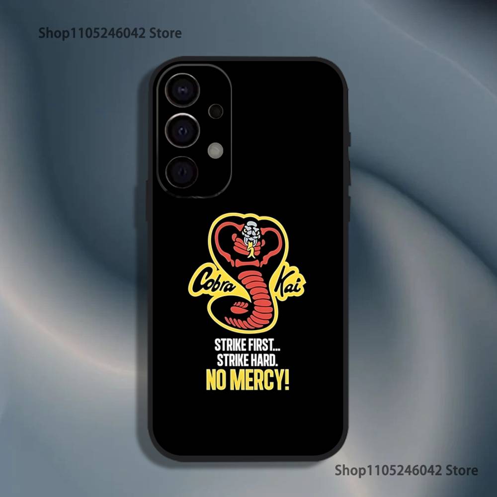 Чехол для телефона C-Cobra Kai Snake Ударопрочный для Samsung S25, S24, S21, S22, S23, S30, Ultra, S20, Plus, Fe, Lite, 5G Черный