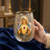 Prayer Mug Home Decor Ring High Borosilicate Glass Red 1 Pc