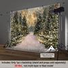 Christmas Tree Star Lights Sunset Decoration Background Winter Backdrop Decorations For Photo Studio Photo Booth Christams Party