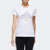 Adidas T Shirts Women's White Crew Neck Moderate Straight Fit GK4649