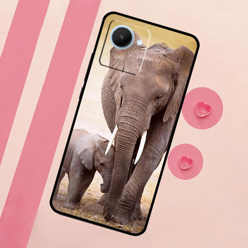 Elephant Baby Nature Case For Realme GT Neo 5 3T 2T 9 11 10 Pro Plus C11 C15 C21Y C25S C30 C31 C33 C35 C53 C55