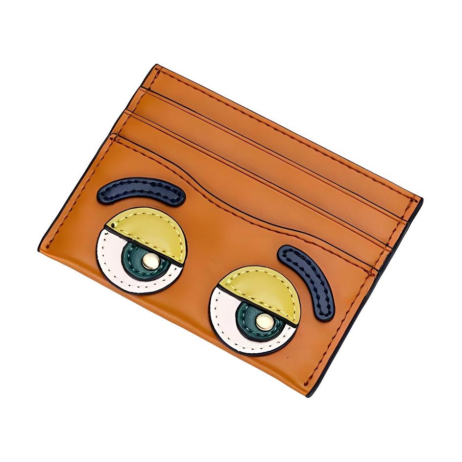 Coach Card Case ies Series 10 Dreamie Winking Character Multi-Slot Leather Wallet Mini Men Wallets Canyon-Red CC127-NSN