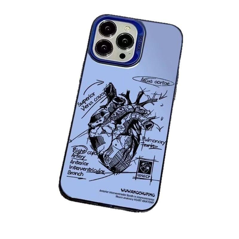 Модный чехол с дизайном в виде сердца для iPhone 16 Plus, 15 Pro Max, 13 Pro, 12/11