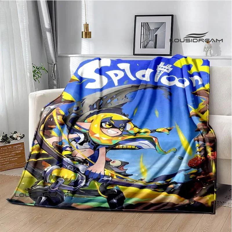 3D мультяшная игра Splatoon С принтом одеяло Фланелевое Теплые одеяла Мягкое и удобное одеяло постельное белье покрывало на кровать Подарок на день рождения