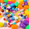 60 предварительно заполненных пасхальных яиц с игрушками - готовый к использованию набор для поиска пасхальных яиц для детей, мальчиков и девочек - сувениры для вечеринок без сладостей