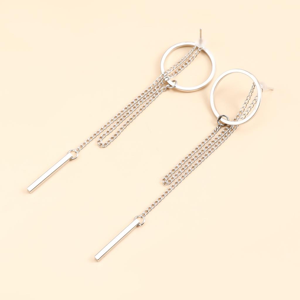 Минималистичные круглые длинные серьги-подвески с кисточками для женщин, геометрические серьги-подвески в виде палочек, модные ювелирные изделия, подарки