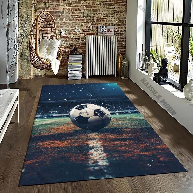 15 размеров Футбольный спортивный мультяшный узор Ковер для комнаты Уличная мода Ковер для спальни Гостиной Напольный коврик Нескользящий Коврик для стула Подарок