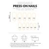 24PCS Black Fake Nails with Mauve Smudging Reusable Long Lasting Press on Nails for Professional Nail Art Salon Supply