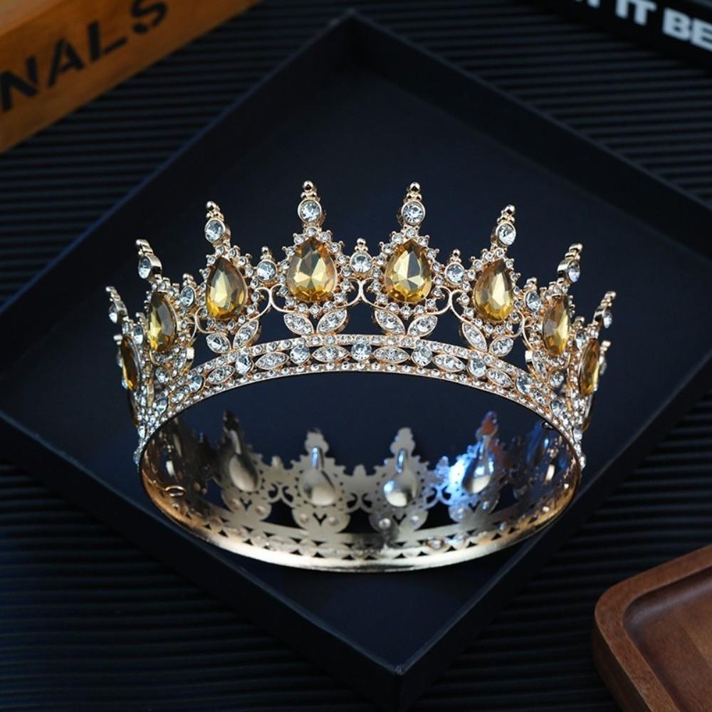 Elegant Bridal Tiara Vintage Crystal Headpieces King Rhinestone Wedding Crown Special Event