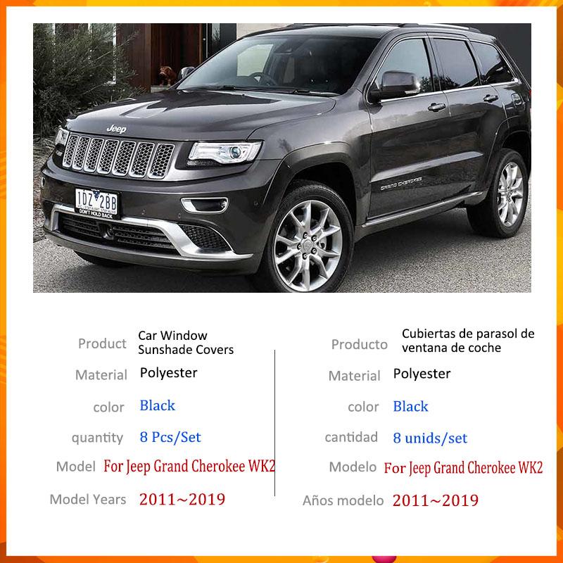 EPY1 Солнцезащитный козырек для Jeep Grand Cherokee WK2 2011~2019 2015 2016 Автомобильный солнцезащитный козырек с полным покрытием для лобового стекла и боковых окон Аксессуары
