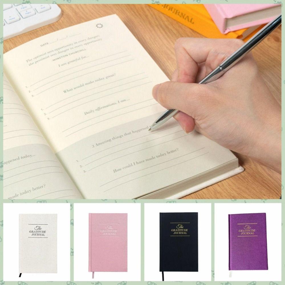 A5 Paper Daily Notebook Ribbon Bookmark Schedule Notebook Gratitude Journal Notebook Reflection