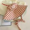 Summer Sunscreen Hat Two-sided Fisherman Caps Korean Plaid Bucket Cap  Travel