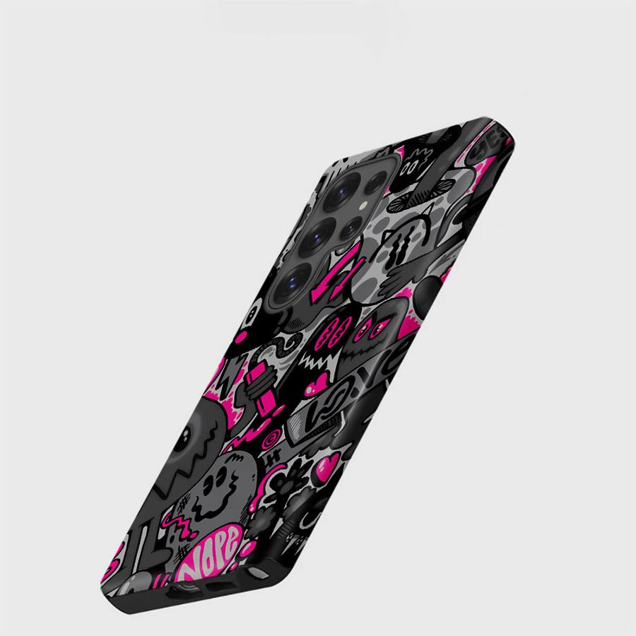Graffiti Style Soft Cover Capa Phone Case for Samsung Galaxy S25 S24 Ultra A56 S25Ultra A36 S20 FE S23 A16 A26 S23Ultra