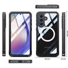 Прозрачный чехол для телефона Samsung A57 A57-5G Полностью закрывающий Разблокировка по отпечатку пальца Магнитная фиксация MagSafe Трехзащитный Наружный чехол