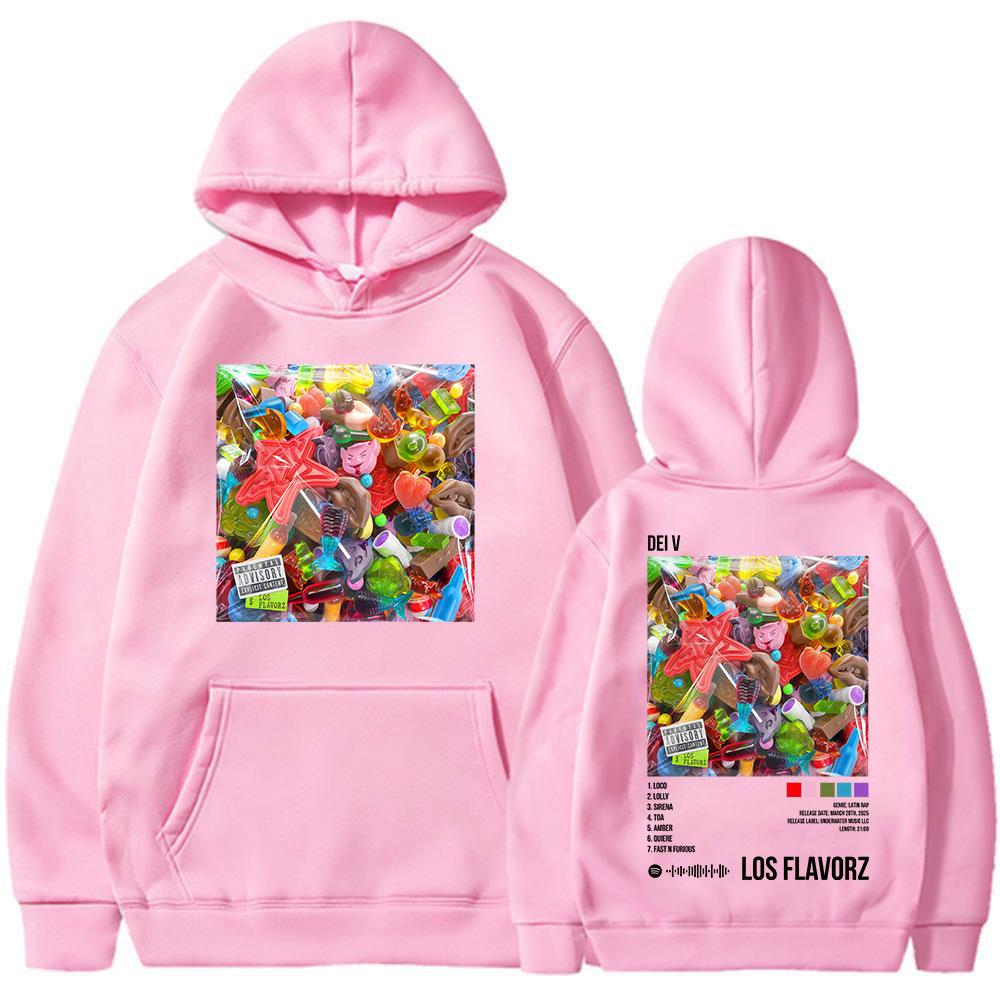 Rapper Dei V LOS FLAVORZ Hoodies Men Women Clothing Hip Hop Music 2025 Album Long Sleeve Sweatshirt Fashion Oversized Pullovers