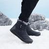 Fashion Men's Sneakers Warm Cotton Zipper Snow Ankle Boots Casual Shoes Designer Shoes Waterproof Snow Boots Mid-top Snow Boots