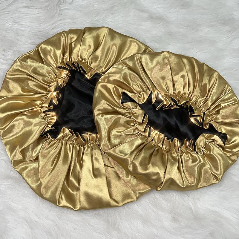Ready to Ship Long Large Braid Hair Bonnet Sleeping Stain Hair Bonnets and Satin Silk Hair Wraps with Tie Scarf Bonnet