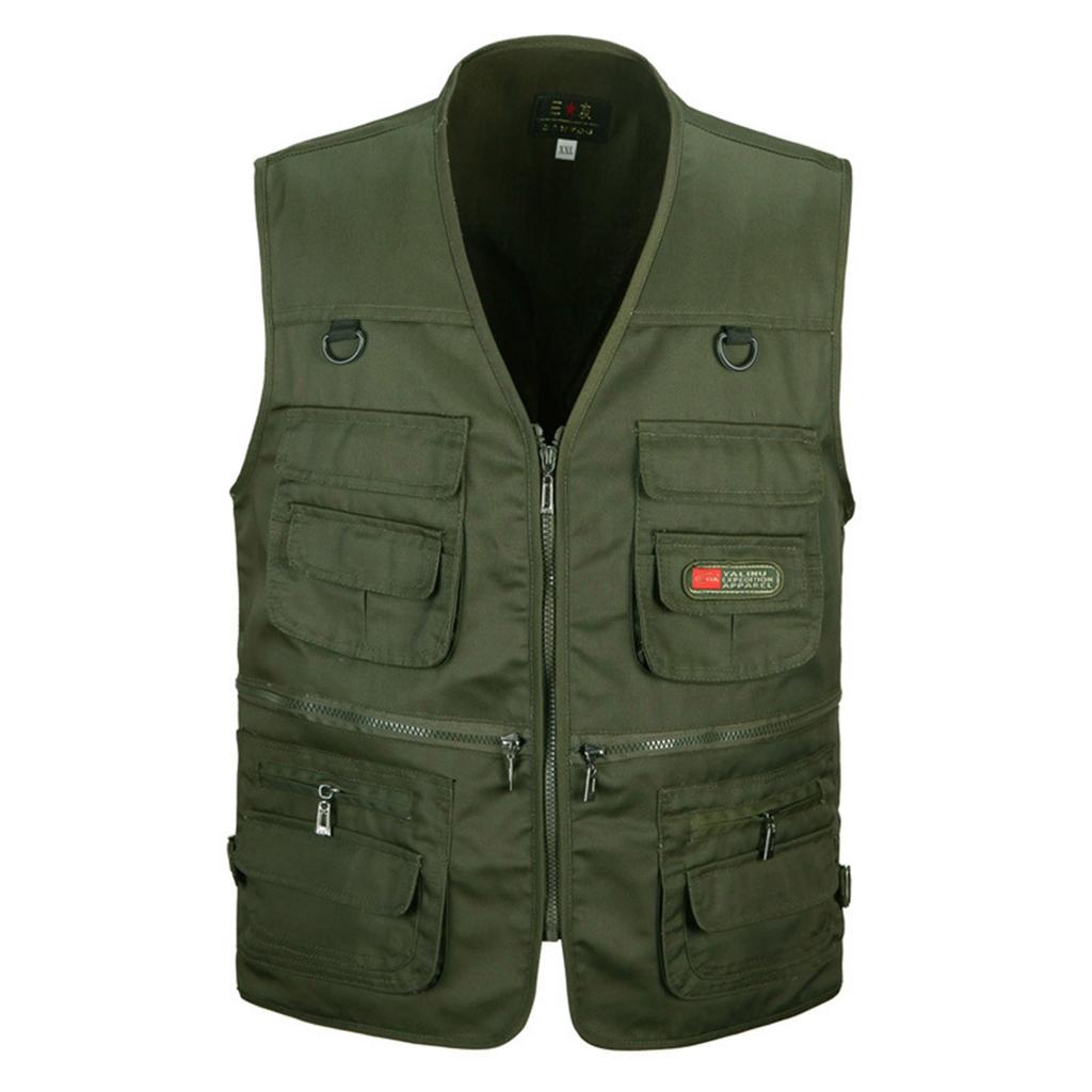 Men's Breathable Outdoor Vest With Multiple Pockets, Sleeveless And Durable Jacket, Camping, Fishing, Hunting, Photography Vest