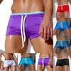 Модные мужские дышащие плавки, брюки, однотонные купальники, пляжные шорты, тонкая одежда