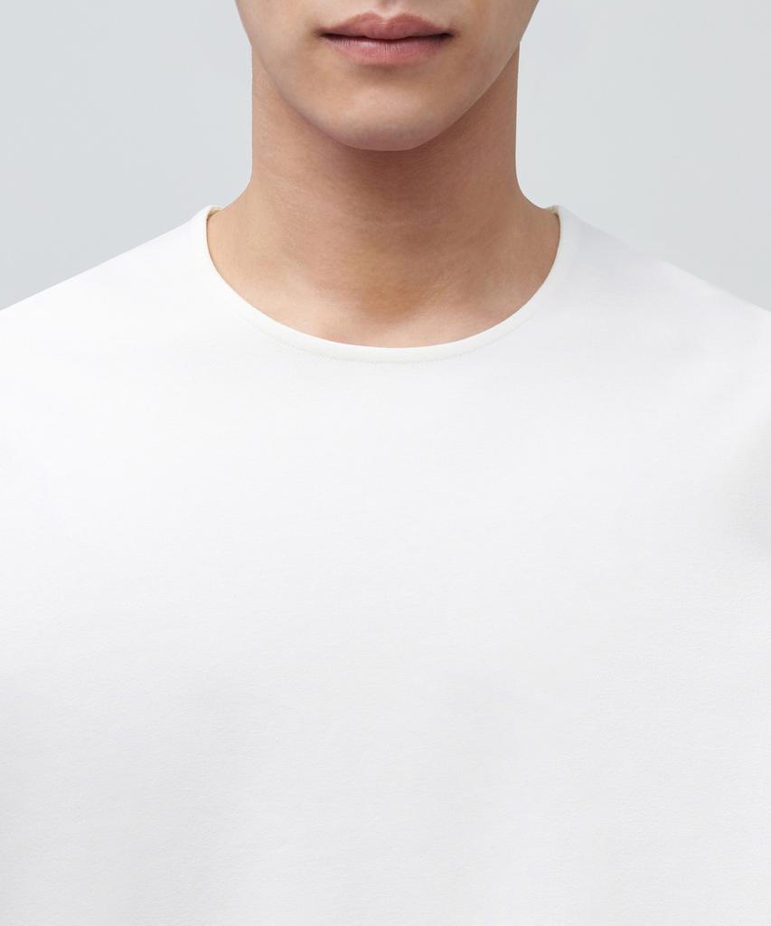 MUSINSA STANDARD Ponte Crew Neck Long Sleeve T-Shirt [Off-White]