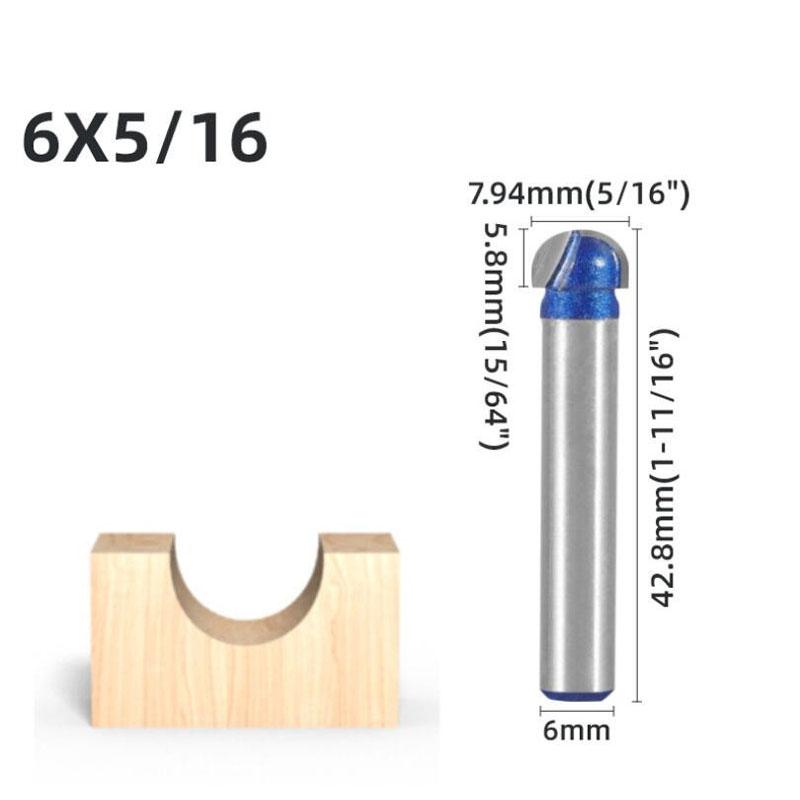 1/4 шт. 1/4 дюйма, 6 мм хвостовик, профессиональный уровень, набор сферических фрез, концевая фреза, круглая коробка, твердосплавная фреза с ЧПУ, радиальная фреза