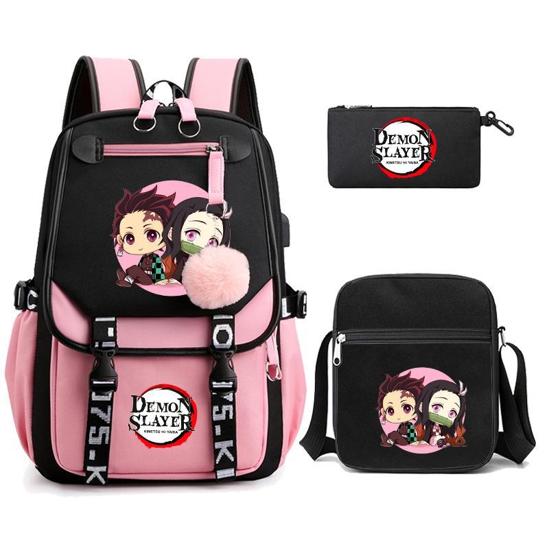 Ghost Extermination Surrounding Animation Backpack Campus Trend Primary And Secondary School Students Schoolbag Pencil Bag Shoulder Bag
