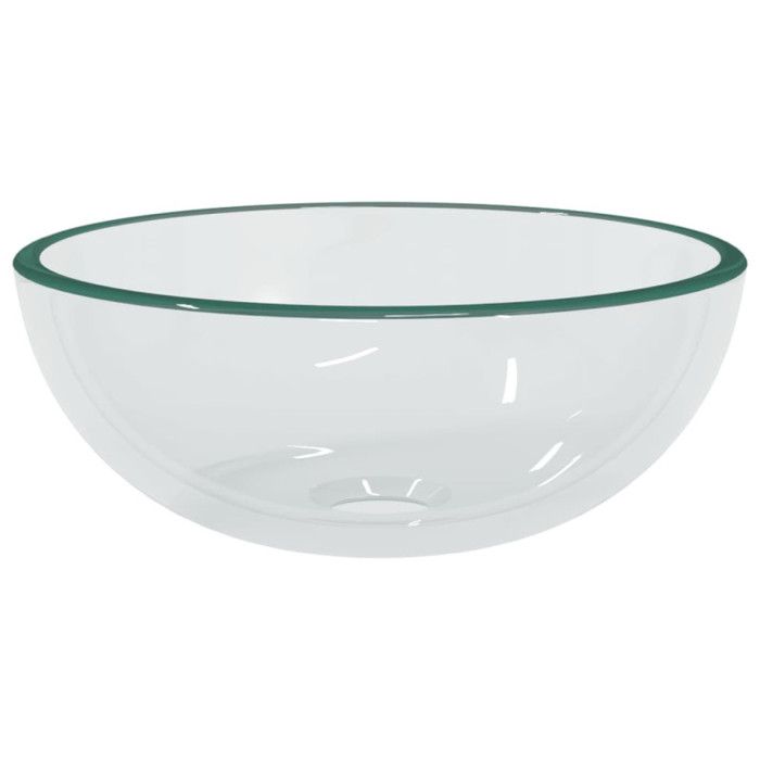 VidaXL Lavabo Vasque à Poser de Toilette Lave-mains de Salle de Bain Lavabo de Salle d'Eau Intérieur Verre Trempé 30x12 cm 345235