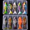Набор из 5 многосегментных рыболовных приманок Swimbait - реалистичный дизайн рыб - идеально подходит для пресноводной и соленой рыбалки, рыболовная приманка