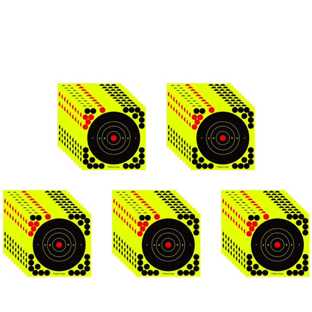 100-10PCS Round Target Pasters Reactive Splatter Targets Sticker Paper 8in Self Adhesive Stickers Shooting Training Accessories