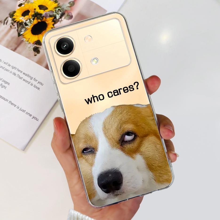 Чехол для Xiaomi Poco X6 Pro 5G Новый модный окрашенный чехол Прозрачный силиконовый чехол для телефона для Xiaomi Poco X6 Neo PocoX6 Pro Мягкие чехлы