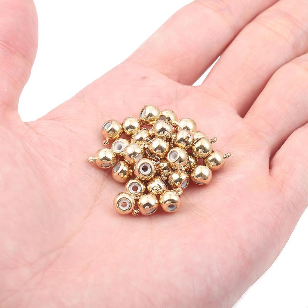 10 шт., бусины-слайдеры из нержавеющей стали, круглые бусины с резиновой прокладкой для изготовления ювелирных изделий, аксессуары