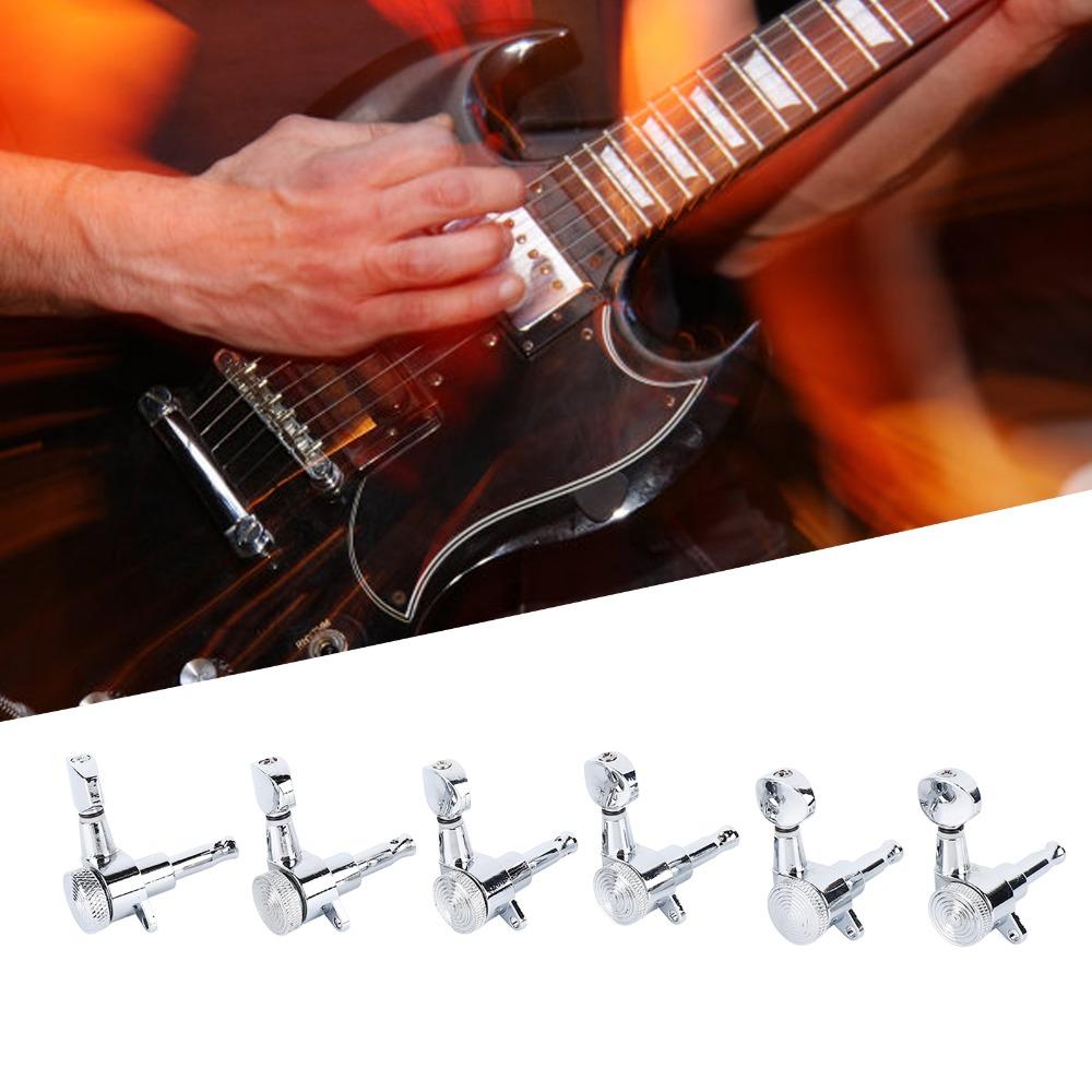 Metal Guitar Locking Tuners 6R Configuration Guitar Tuning Key Set Electric Guitar