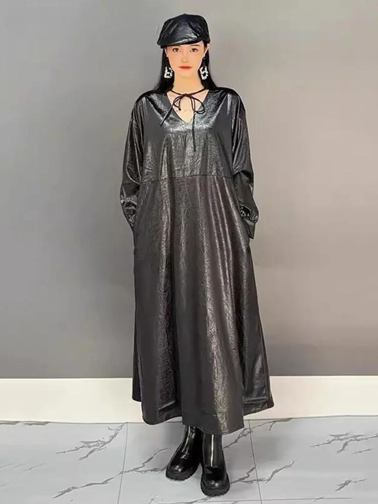 Xitao Платье-бандаж с V-образным вырезом и карманами в стиле пэчворк GYX1020