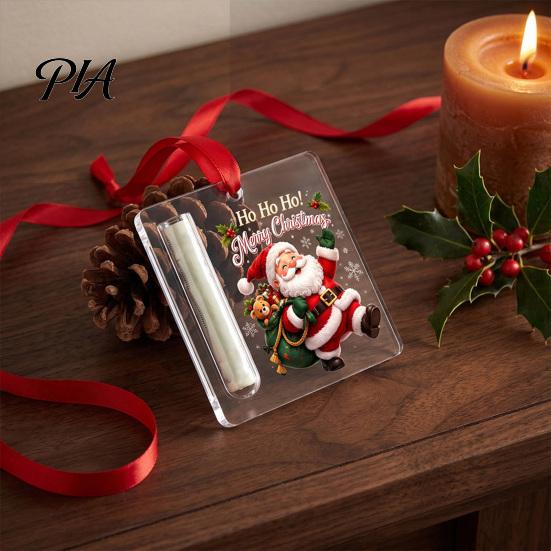 Festive Cash Storage Ornament Christmas Gift Ornament, 2D Acrylic Money Card Decoration, Xmas Creative Holiday Surprise Holder Tree Hanging for Tree,