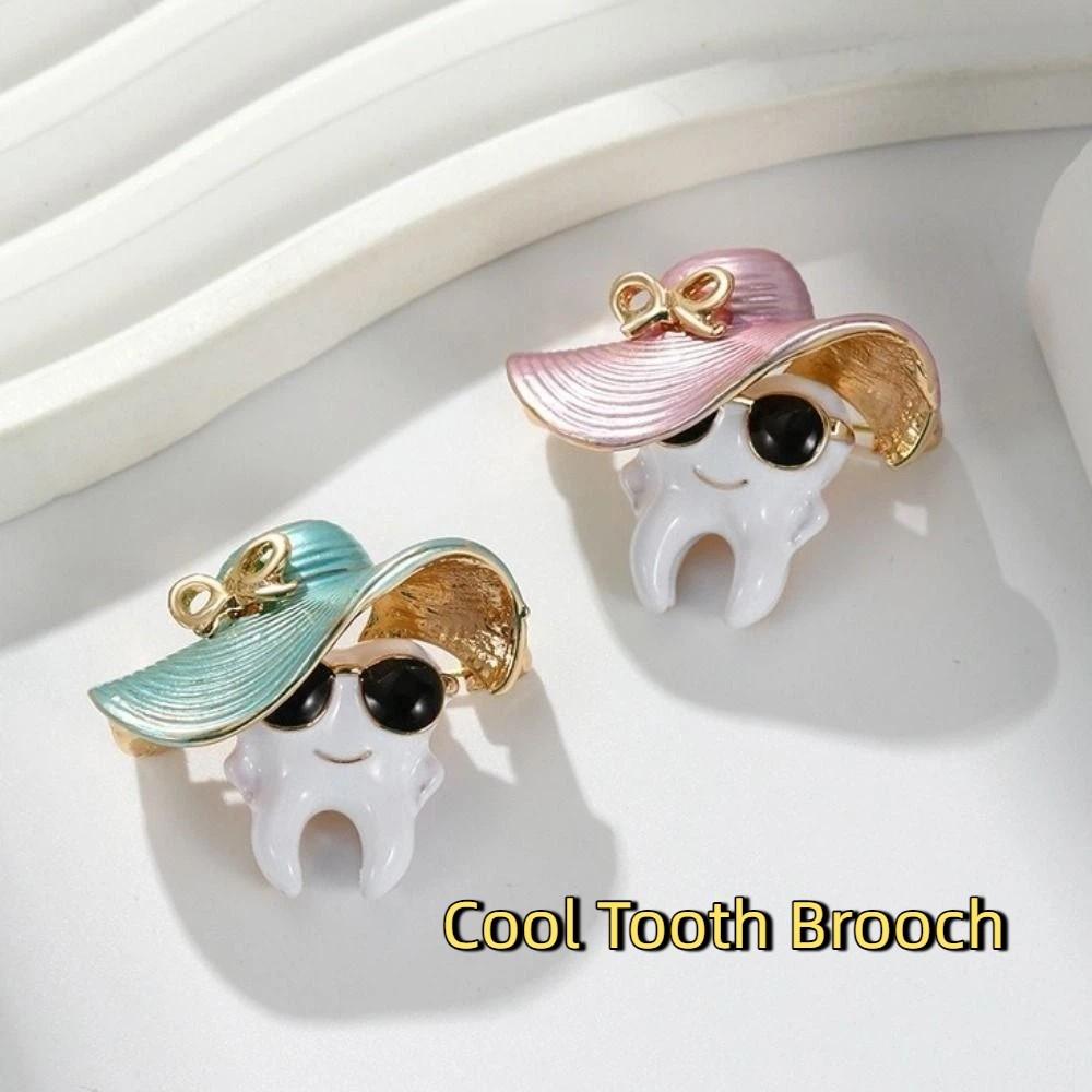 Cartoon Cool Tooth Brooch Zinc Zinc Zinc Alloy Hat Teeth Brooch Fashion Clothing Corsage  Banquet Party