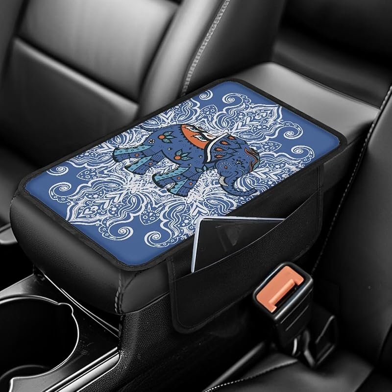 Чехол на центральную консоль автомобиля с принтом черепа, нескользящий чехол на подлокотник для автомобиля, универсальные защитные чехлы для подлокотников, подходят для автомобилей, внедорожников, декоративные чехлы для автомобилей